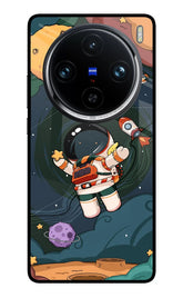Cartoon Astronaut Vivo X100 Pro Back Cover